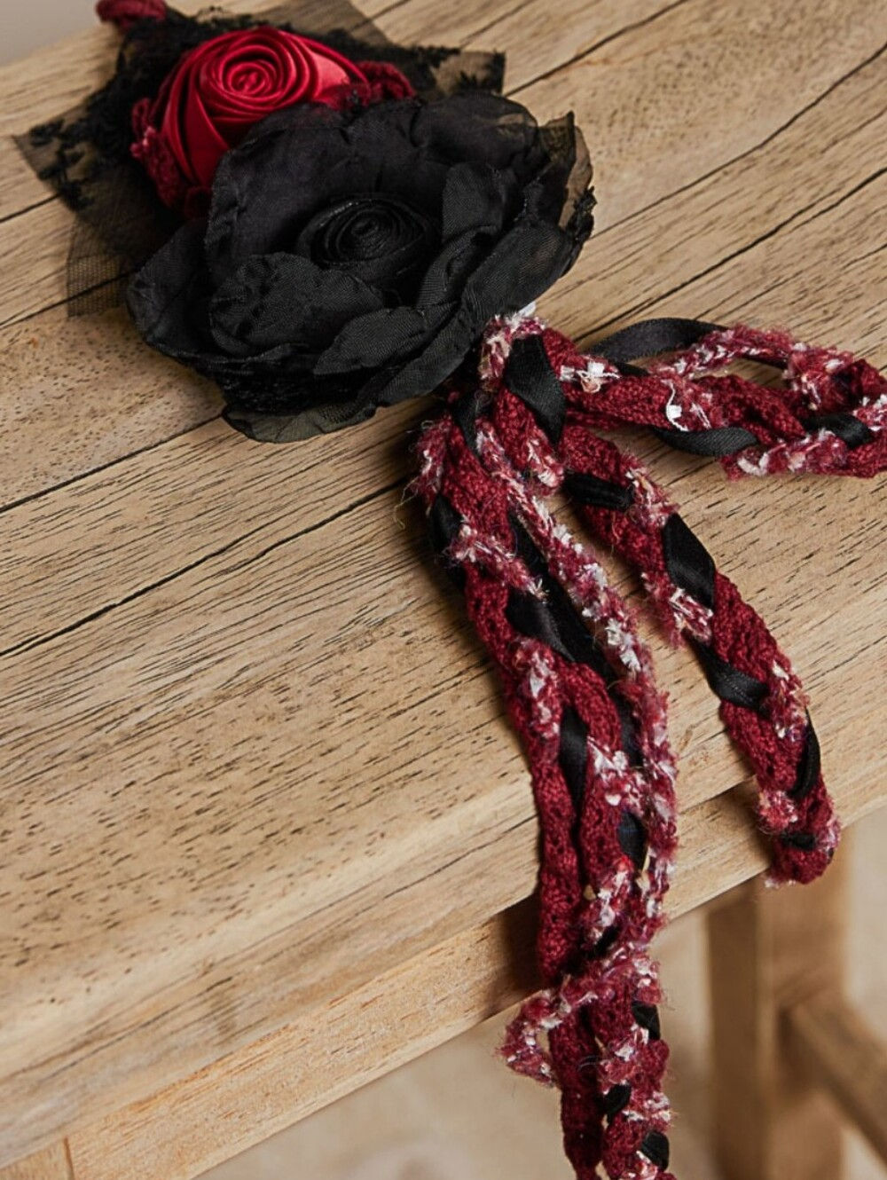 Midnight Romance Rose Boho Belt