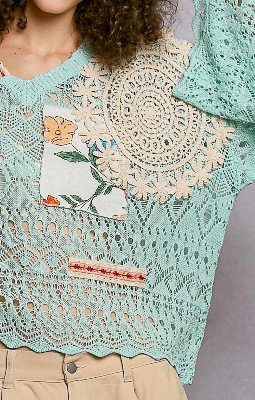 Thumbnail: Soda Candy Mosaic Knit Sweater 