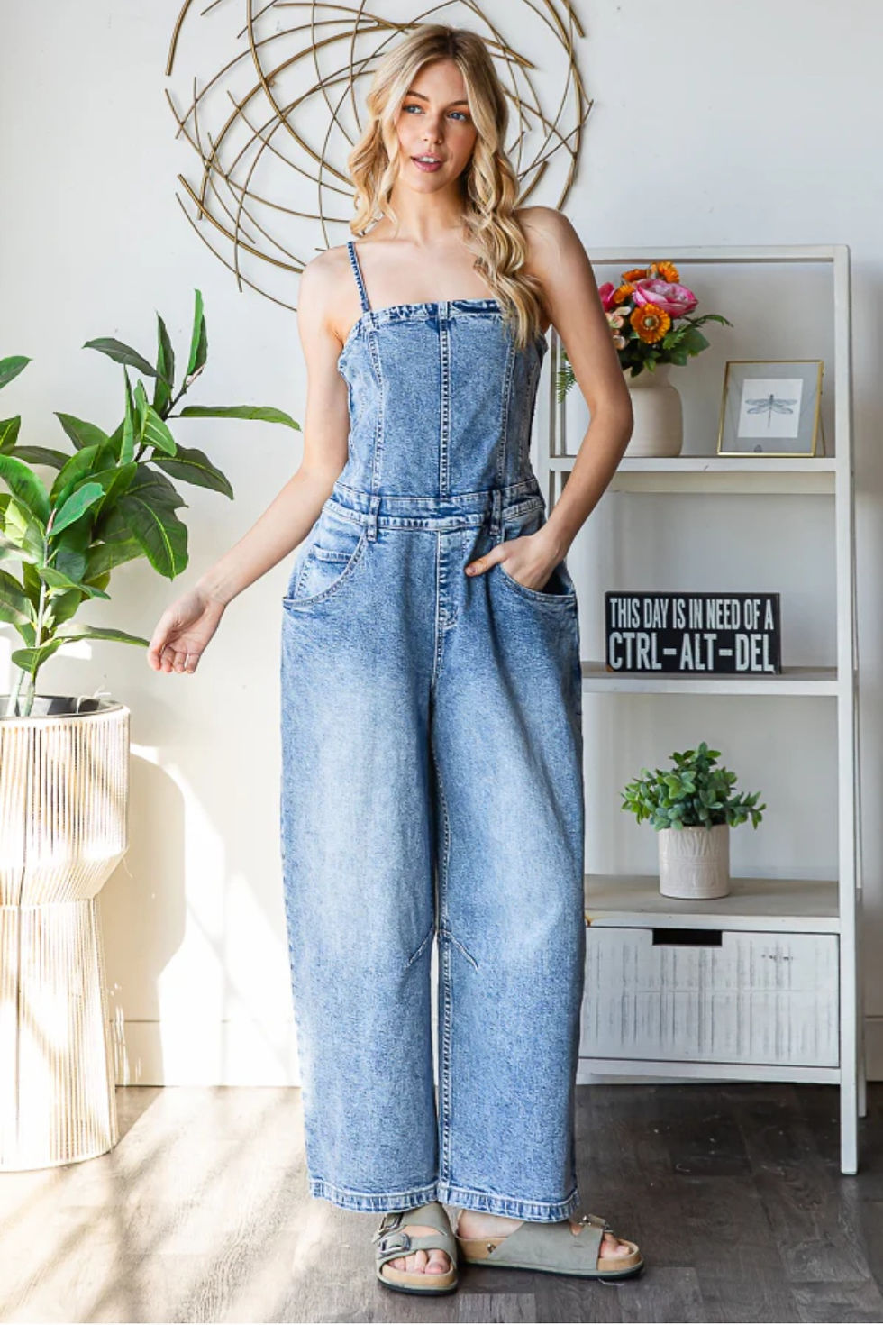 Thumbnail: Seaside Ease Denim Overalls 