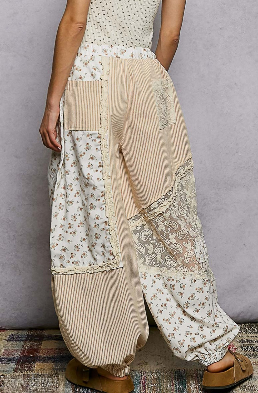 Thumbnail: Soft Harvest Patchwork Boho Pants