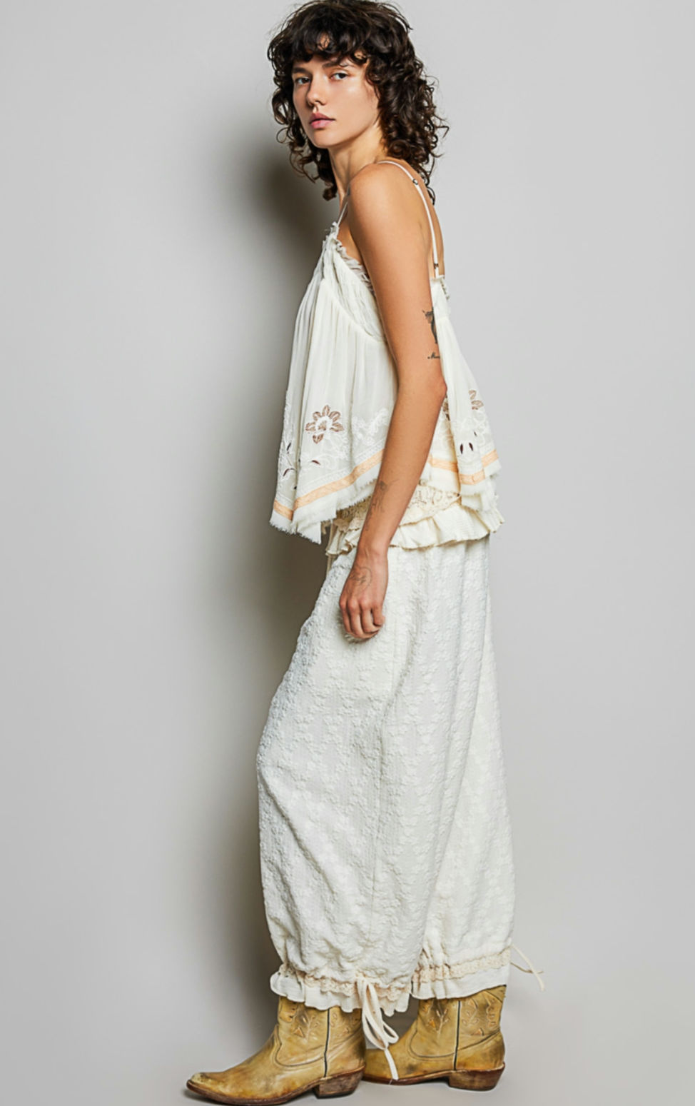 Thumbnail: Moonlight Meadow Ruffle Harem Pants