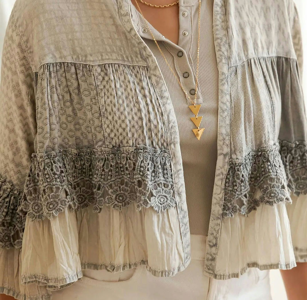 Thumbnail: Dove Lace Whisper Boho Shrug