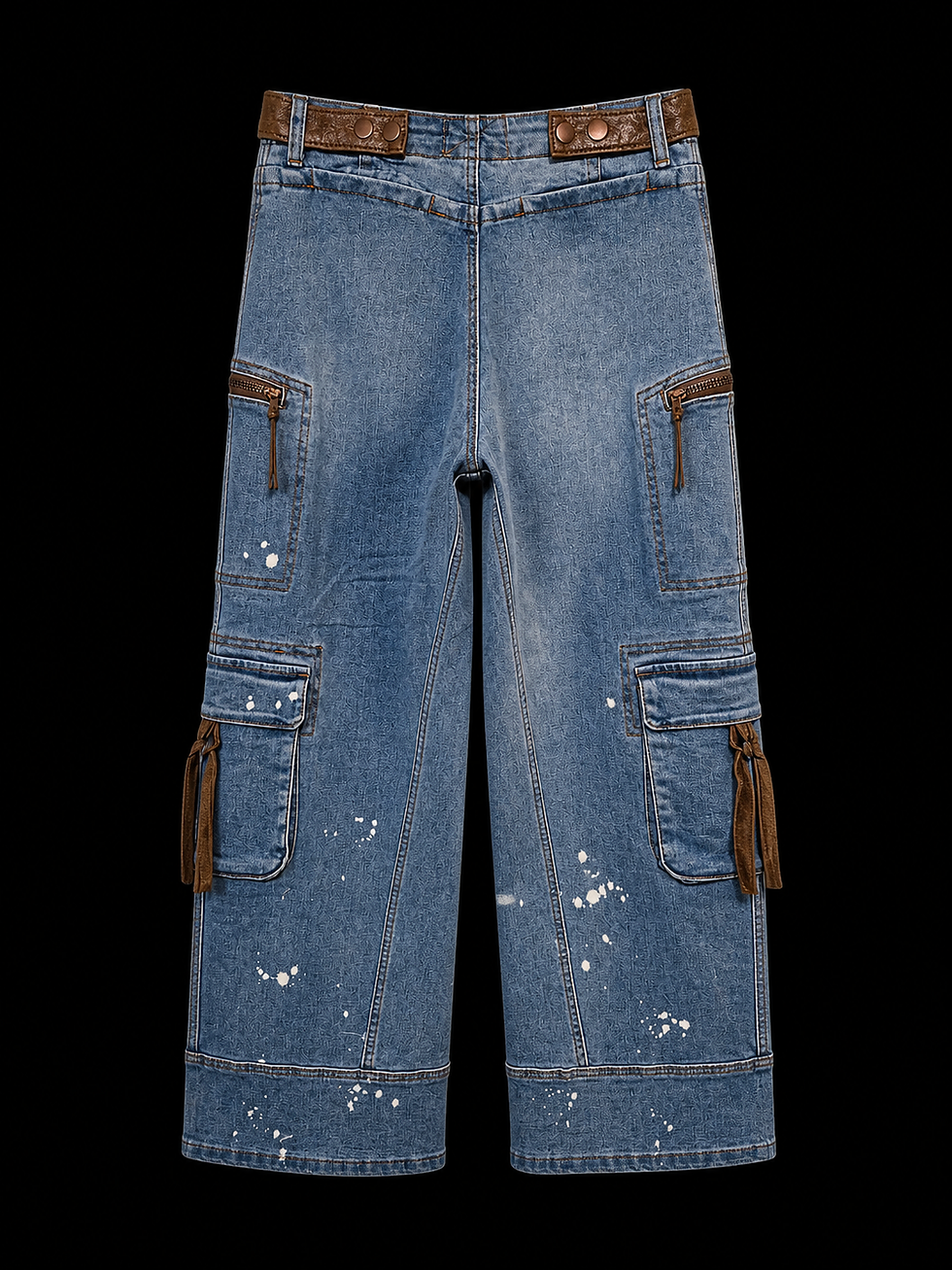 Thumbnail: Boho Trailblazer Cargo Denim Pants