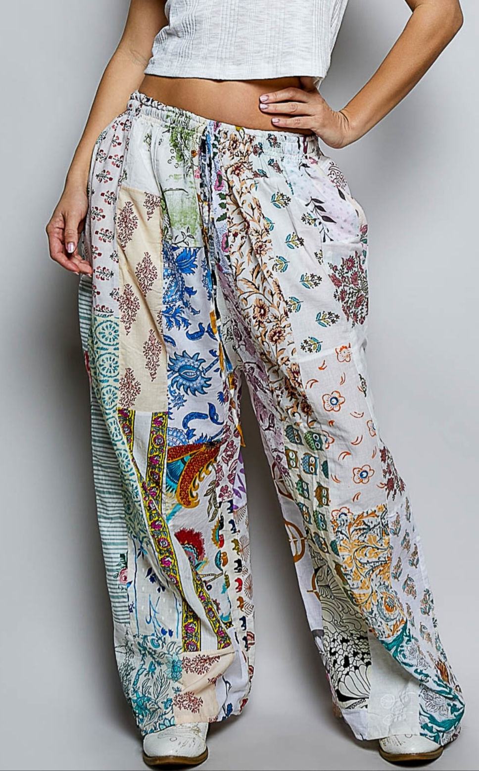 Thumbnail: Ocean Breeze Patchwork Boho Pants 