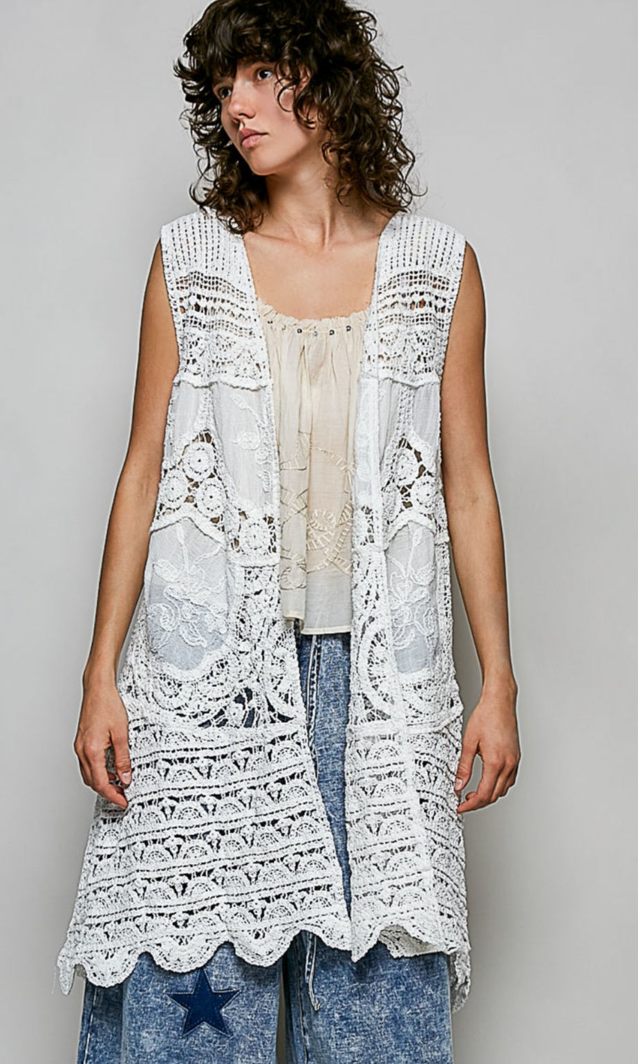 Thumbnail: Heirloom Lace Boho Duster – Vintage Romance