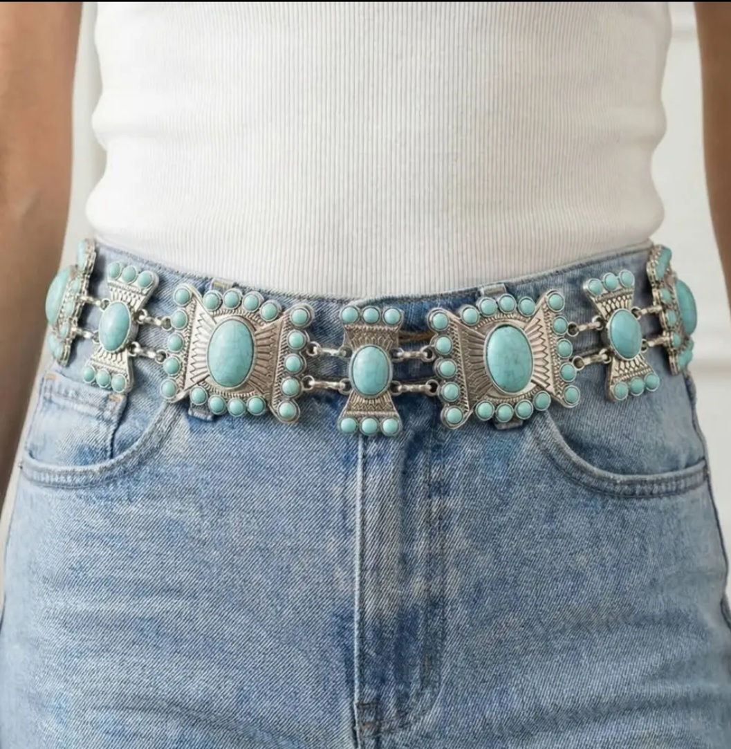 Desert Queen Turquoise Concho Belt