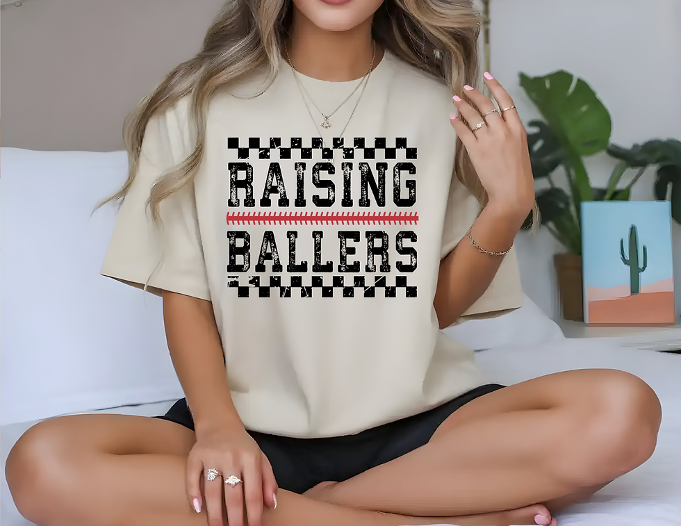 Thumbnail: Raising Ballers Shirt Baseball Mom | Adult Unisex Tee | Game Day Gift