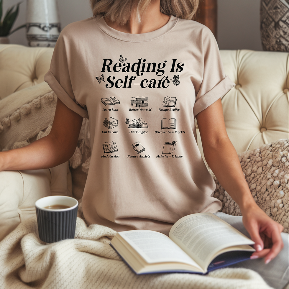 Thumbnail: Reading Is Self-Care T-Shirt | Book Lover Graphic Tee
