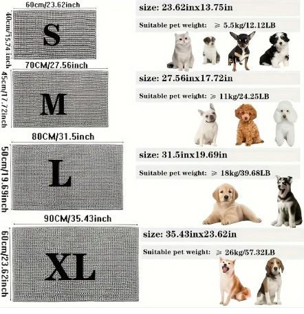 Miniatura: Absorbent Muddy Paw Dog Mat