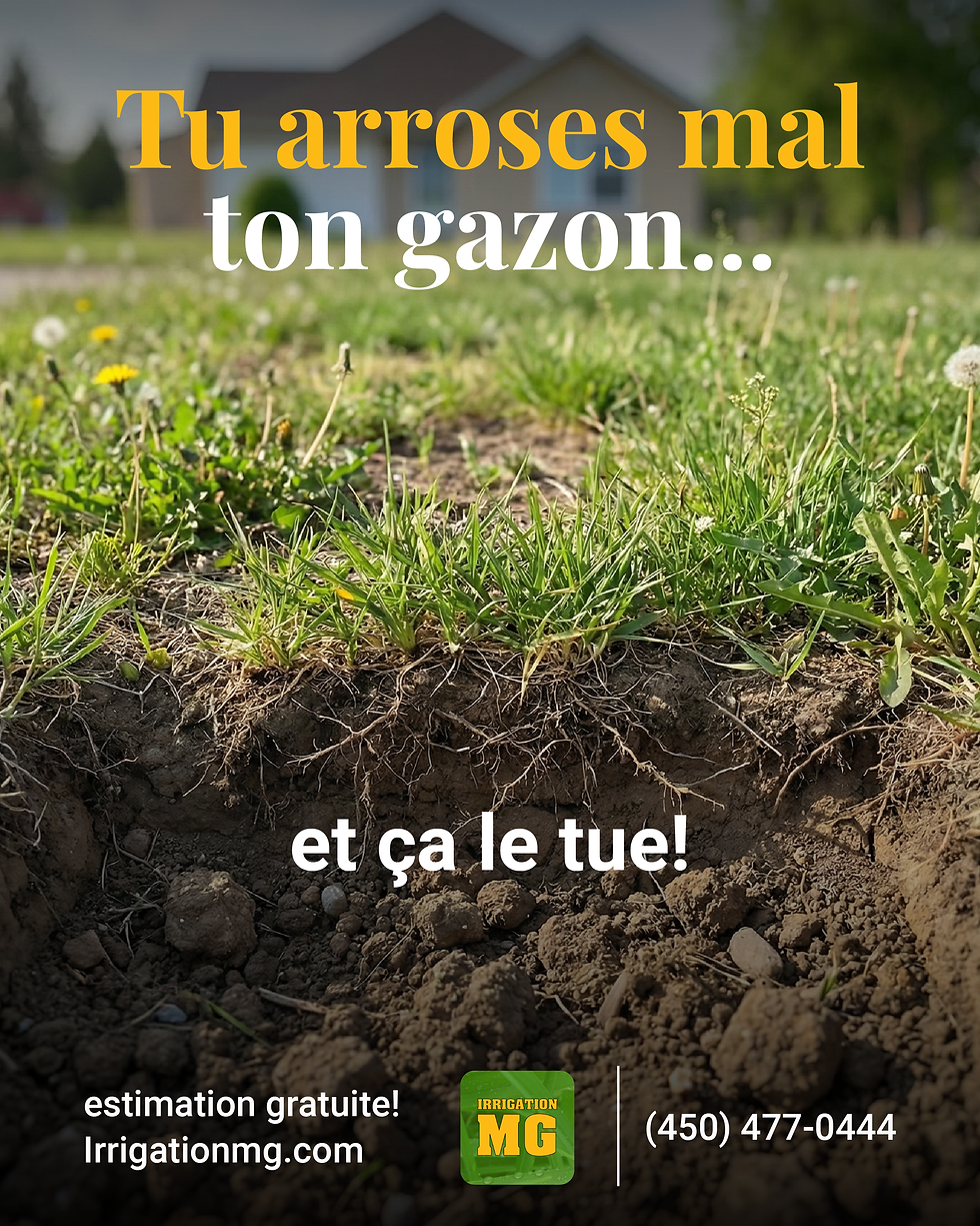 Tu arroses mal ton gazon⊠et ça le tue