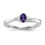 Thumbnail: Sterling Silver Rhodium-plated Gemstone Birthstone Ring