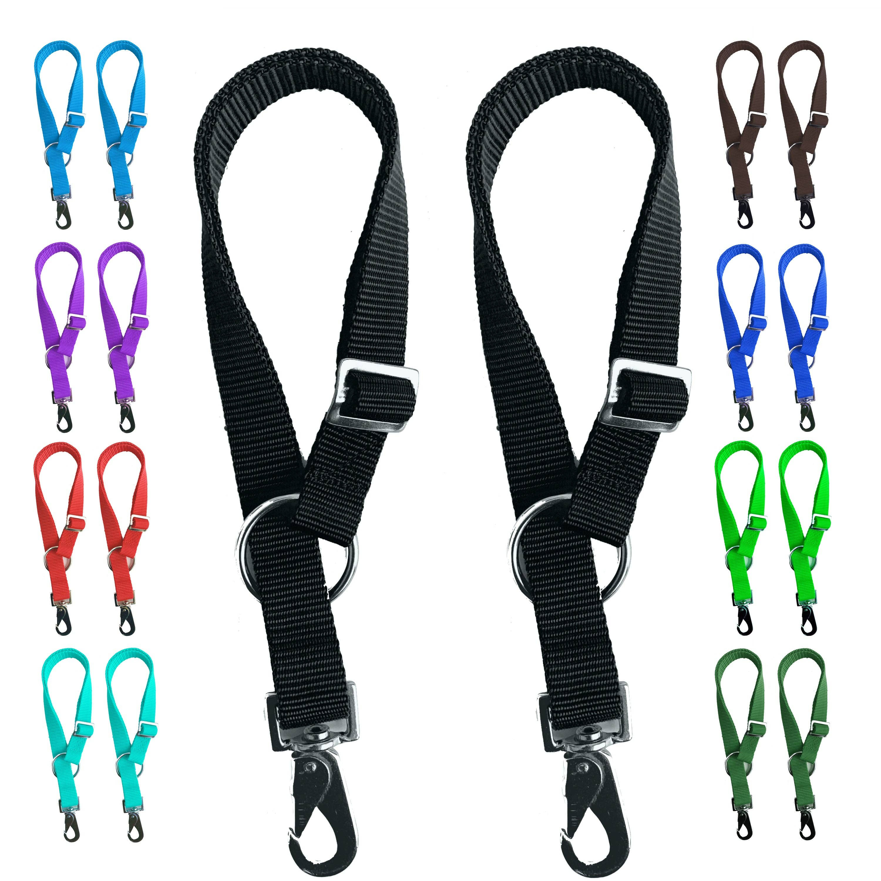Majestic Ally Pack of 2 Horse Water Bucket Strap Hangers - Adjustable 18” to 30