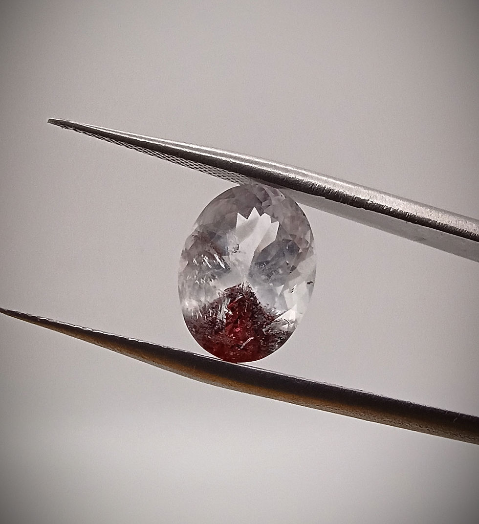 Thumbnail: #038 Hematite Included Quartz 4.57 Carat- Oval
