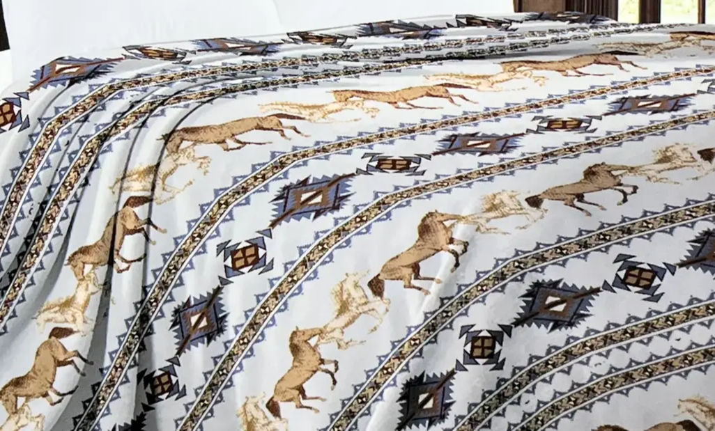 Oklahoma Thin Throw Blanket Queen - Mia Blanket