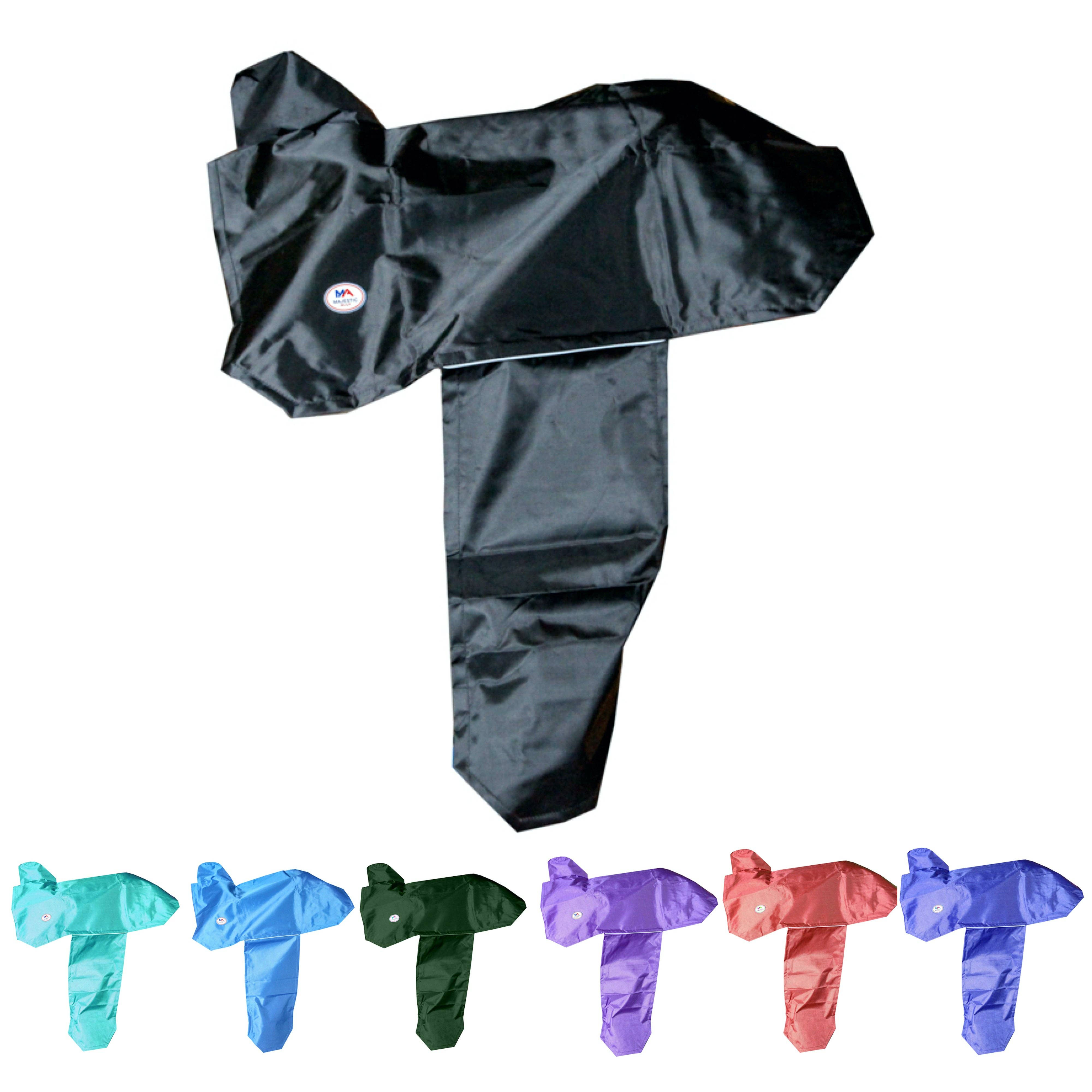 Majestic Ally 1000D Waterproof Reflective Western Saddle Cover: Black