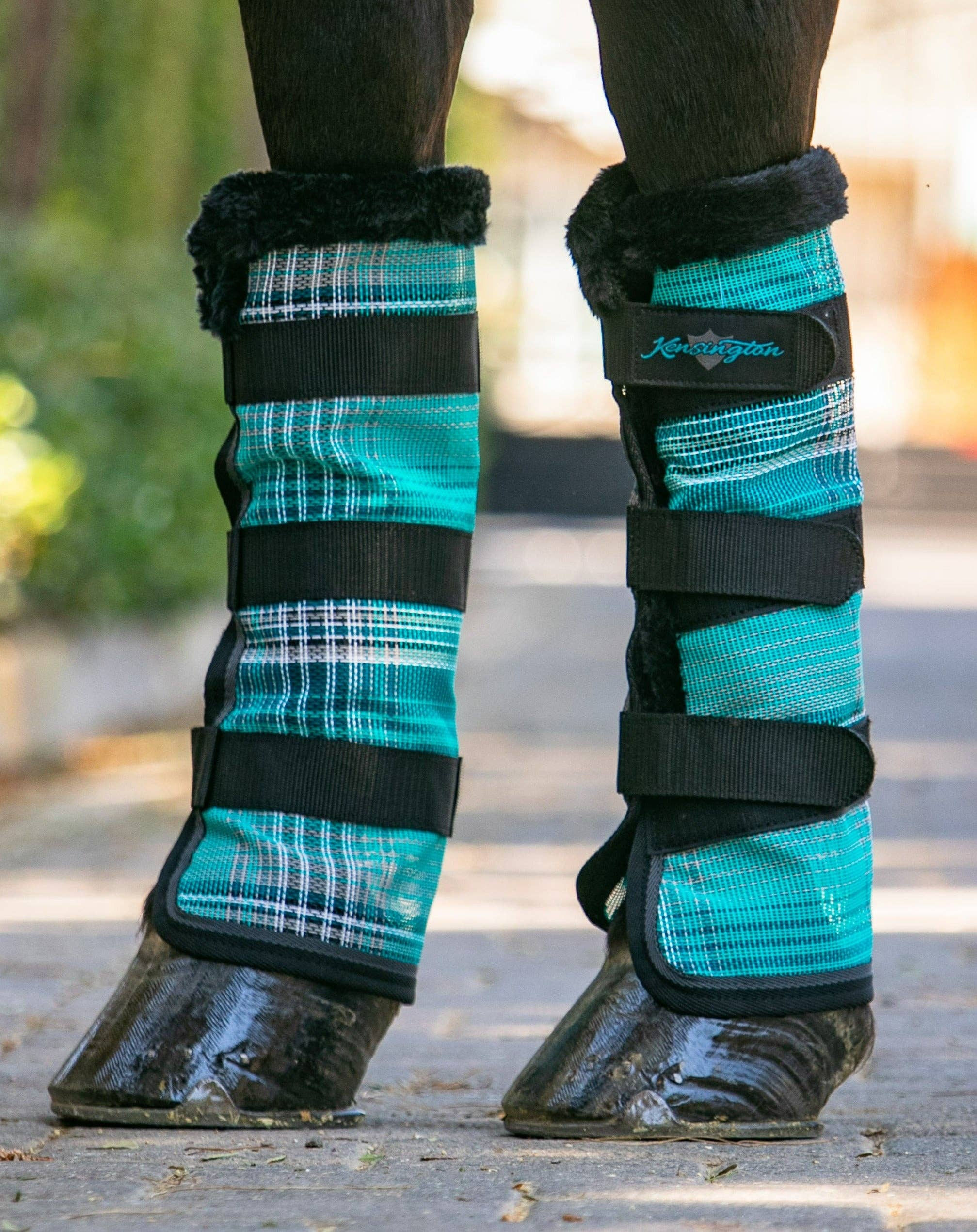 73% UV Fly Boots with Fleece for Comfort: Atlantis, Medium - Small Horse (700-9