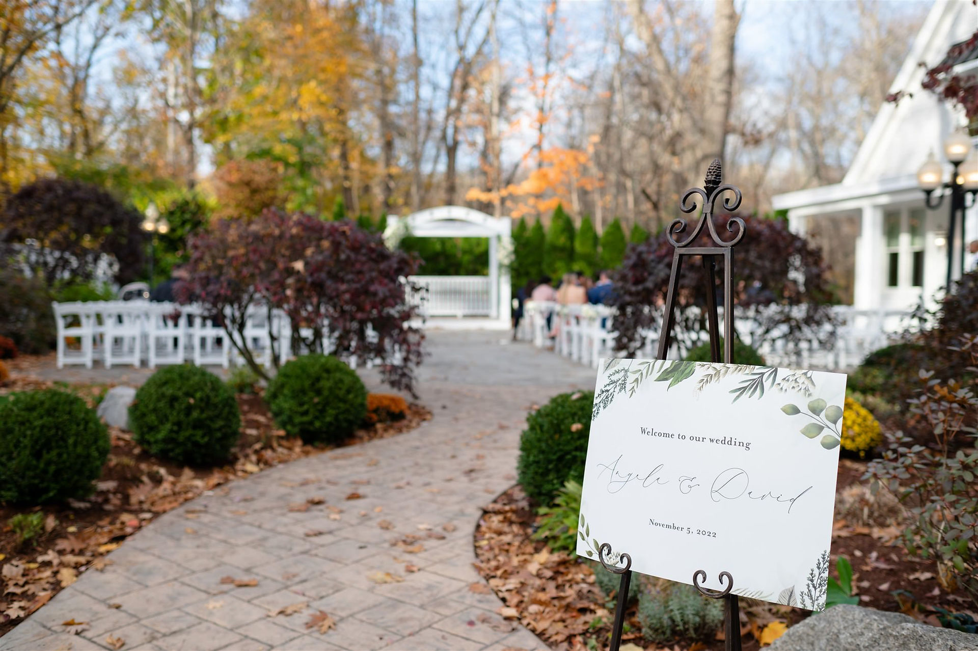 Saphire Estate wedding ceremony garden