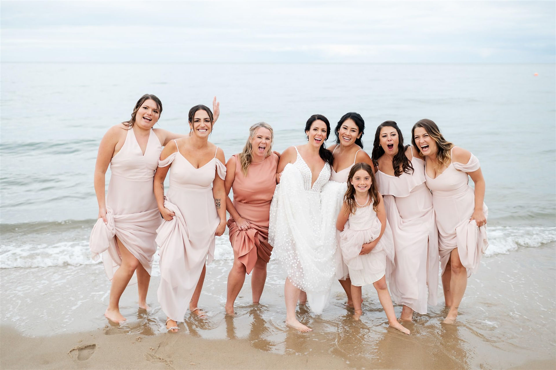 Cape Cod beach Bridesmaids photo