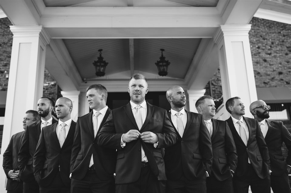 black and white groomsmen photo