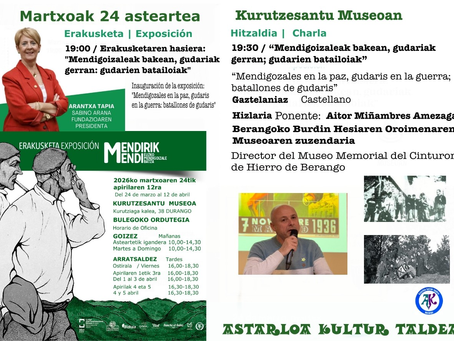 EXPOSICIÓN “MENDIGOIZALES EN LA PAZ, GUDARIS EN LA GUERRA”