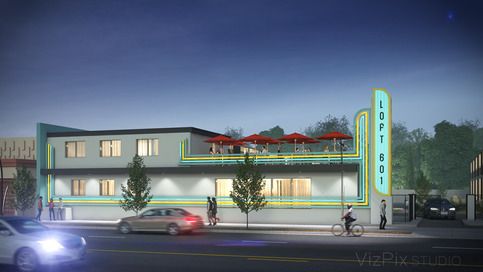 Architectural visualization Reno, 3d rendering, Reno Nevada renewal, hotel visualization, renovation project, VizPix Studio