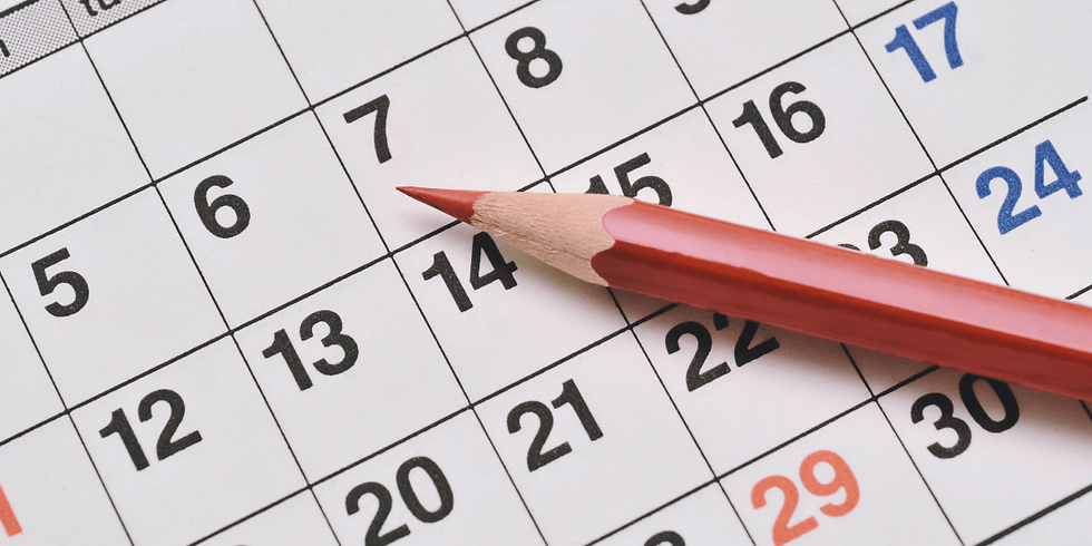 a calendar to show posting schedule