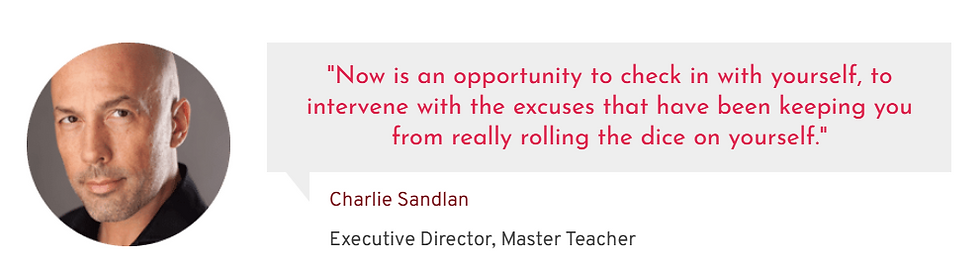 Charlie Sandlan on the opportunity to check in with yourself