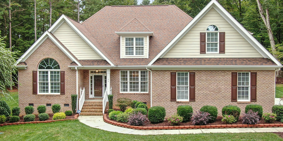 house with brick edging