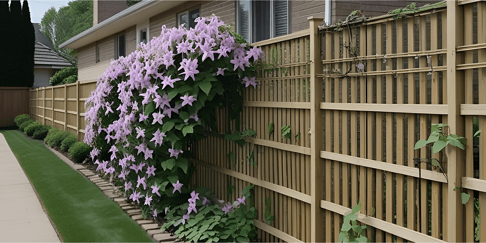 clematis on a trellis