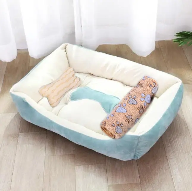 Thumbnail: Pet Dog Bed Warm Square Nest Pet Kennel for Small Medium Large Dogs