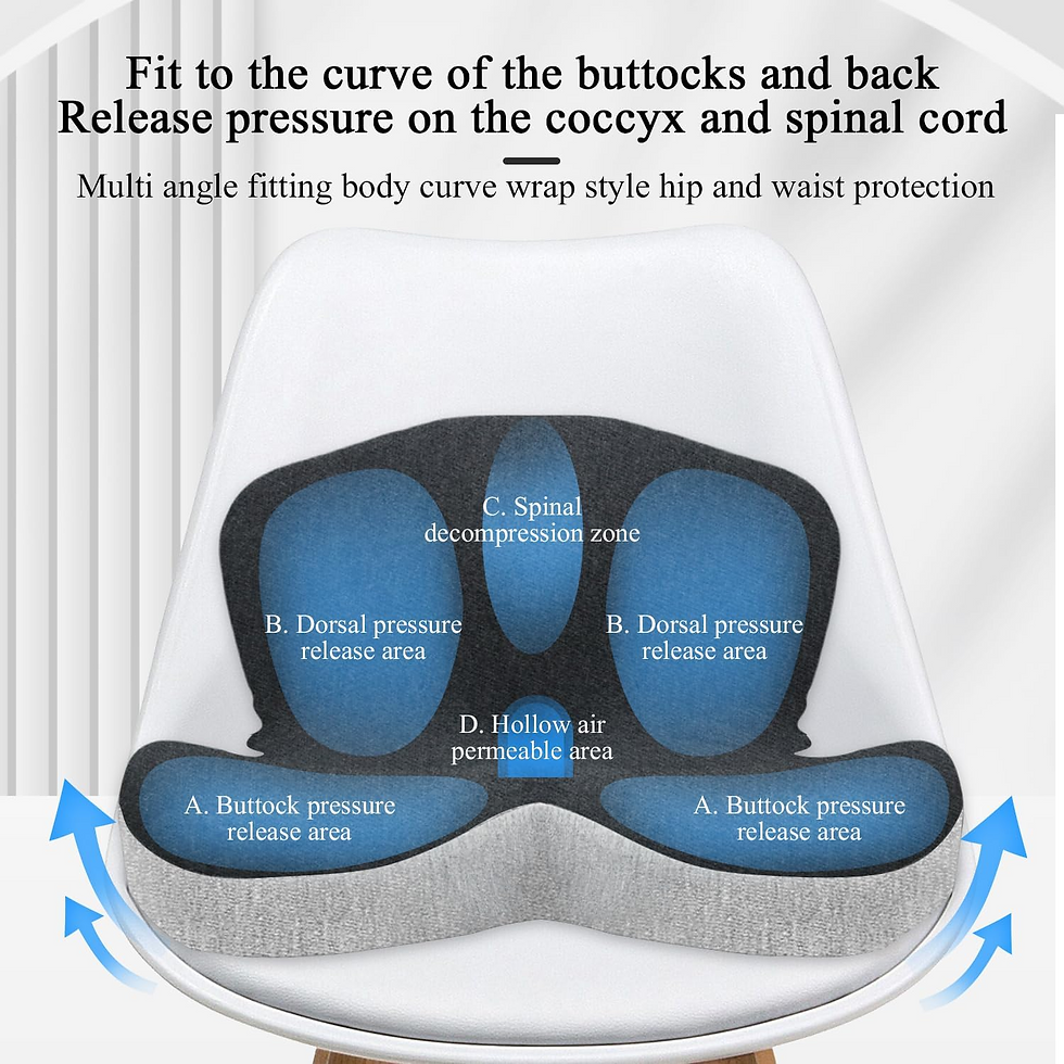 Miniatura: Memory Foam Cushion Interior Accessories Pillow Car Seat Waist Pillow Lumbar Sup