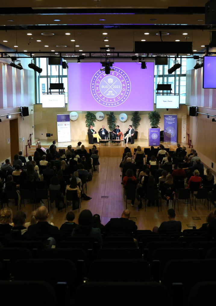 Main presentation hall at Meet Central Europe Conference 2023, Budapest, Hungary