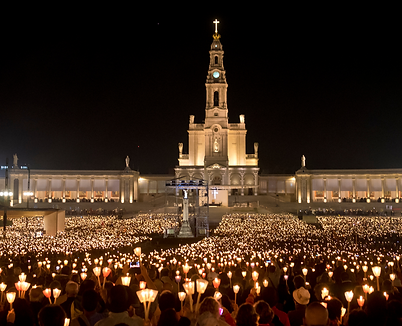 Sanctuaire de Fatima la nuit