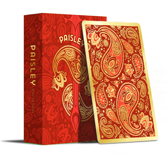 Paisley Royals Playing Cards- Red