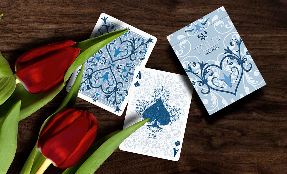 Tulip Playing Cards - Light Blue