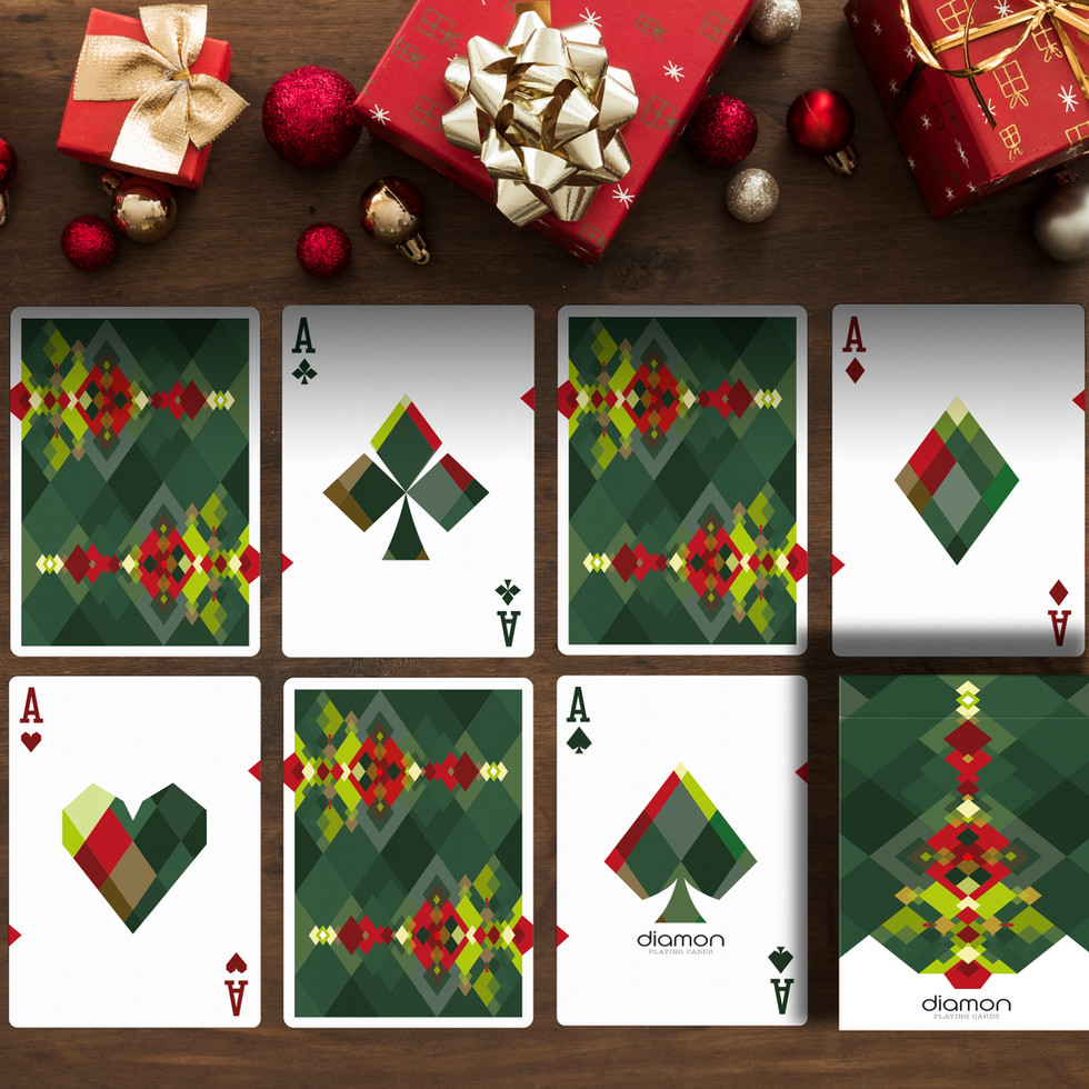 Diamon Playing Cards - Green Gilded | Dutch Card House Company