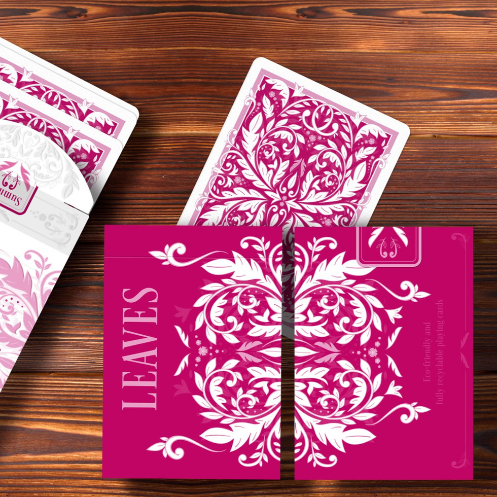 Leaves Playing Cards - Summer Edition Pink