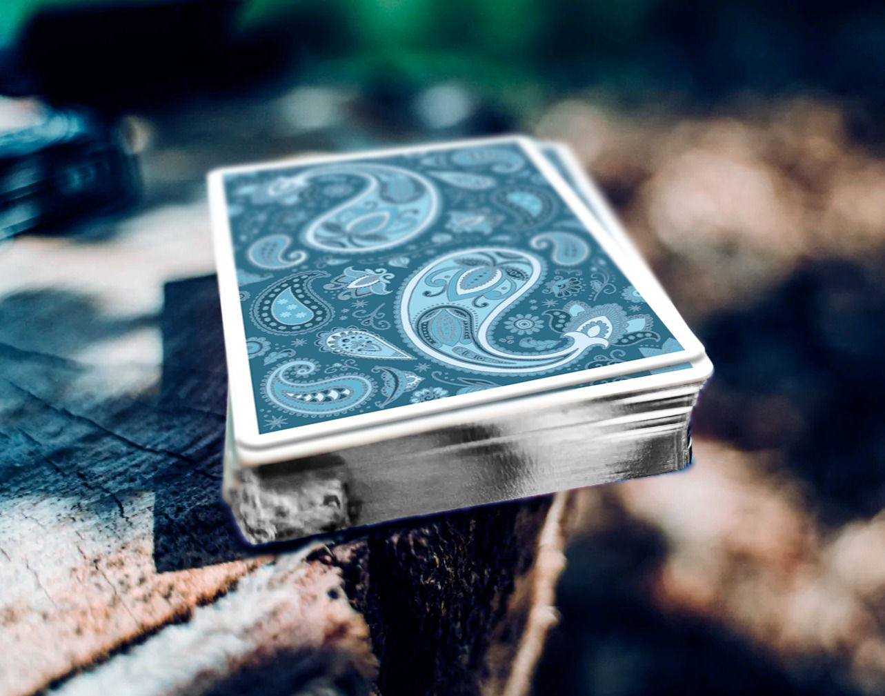 Paisley Ton sur Ton - Poudre Blue GILDED