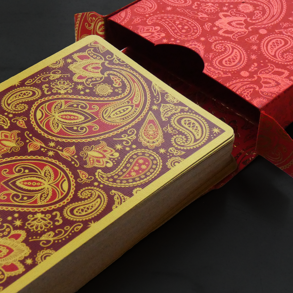 Paisley Royals Playing Cards- Red