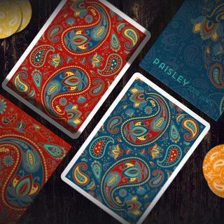 Plastic Playing Cards - Paisley Red | Dutch Card House Company