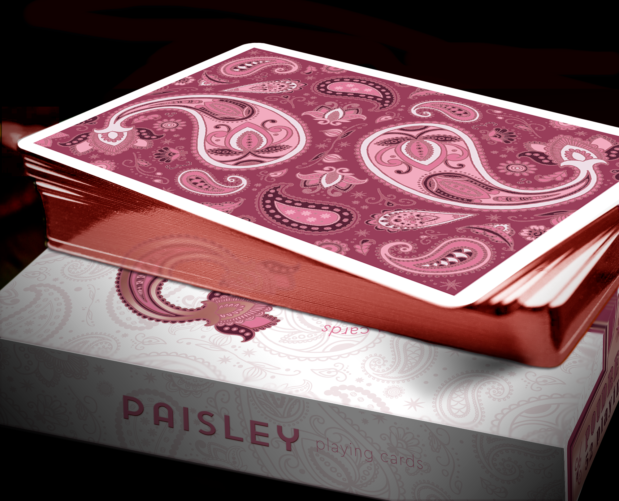 Paisley Ton sur Ton - Poudre Red GILDED