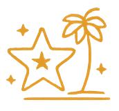 Star and Palm Tree Icon