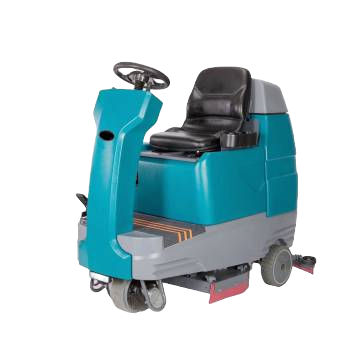 Thumbnail: Ride-on floor scrubber machine, industrial cleaning equipment