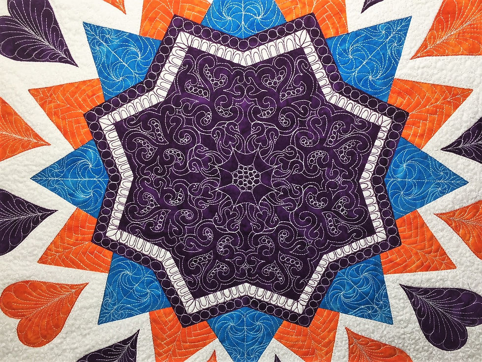 Thumbnail: Le Mandala de Nelson - Appiqué avec design de piqué libre