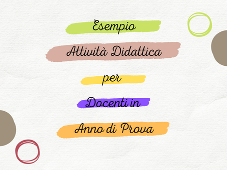 Attività didattica per docenti in anno di prova [Scarica Esempio] 