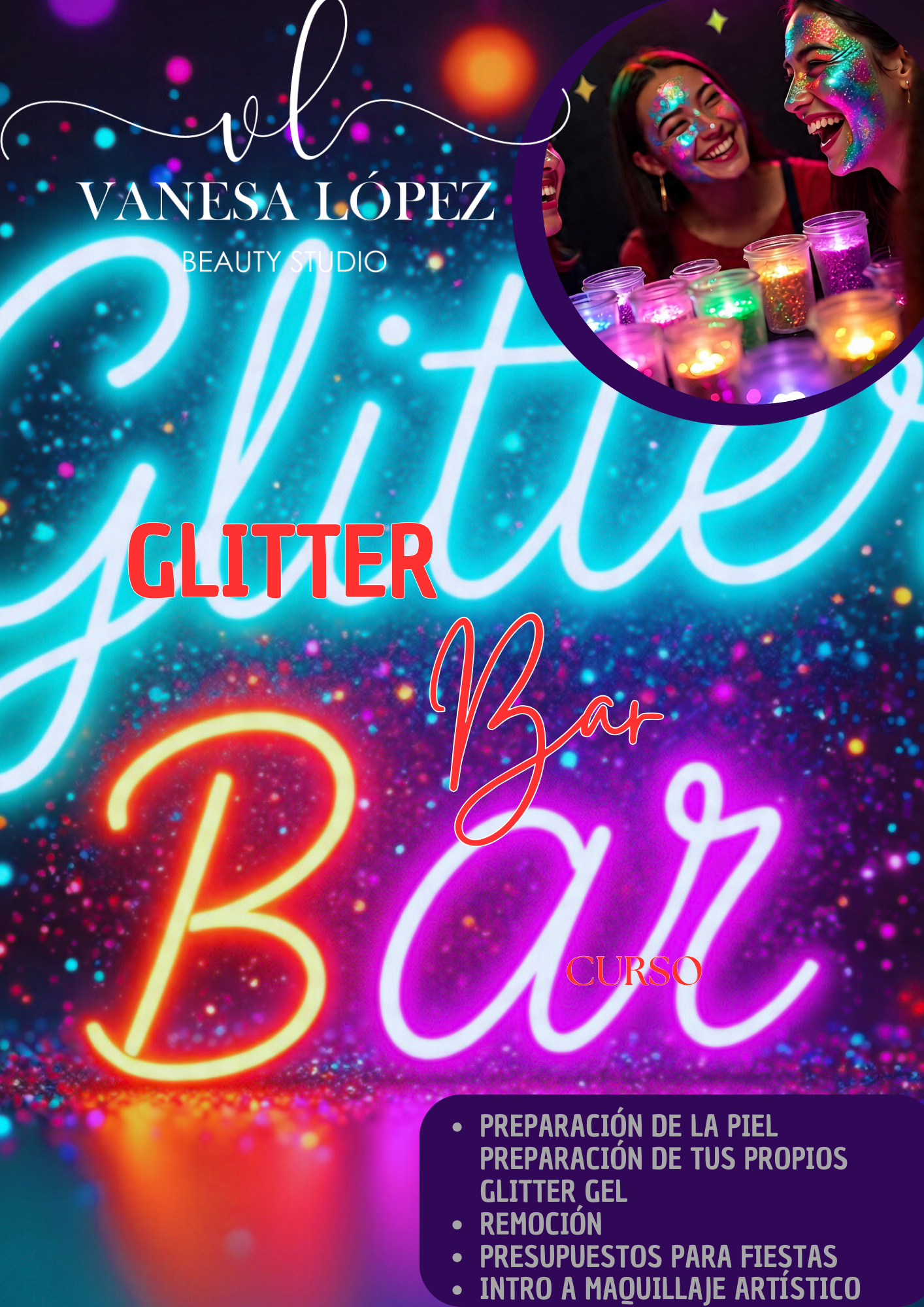 Glitter bar curso 