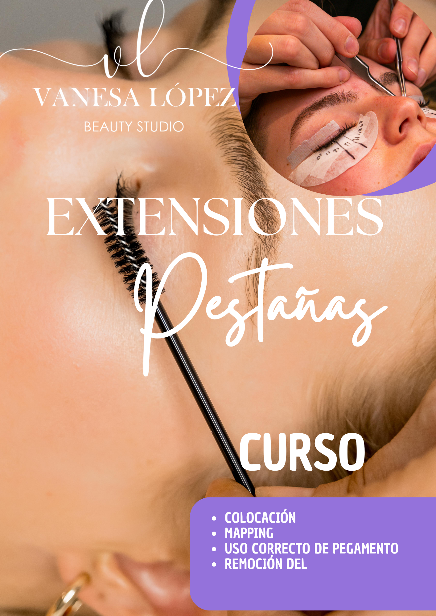 Extensión de pestañas pelo por pelo 