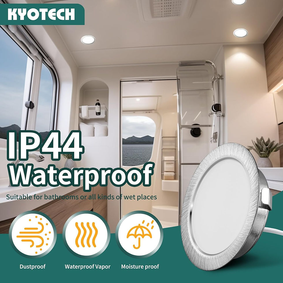 Miniature : Set de 3 luminaires pour meuble LED 230V, 3,5W LED IP44 G4 15mm