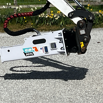 GB Hammer 30TL breaker, with 35mm Pins and 3/4 flat face hydraulic fittings.