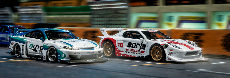 1/64 scale racing resources page showing die-cast cars on a track